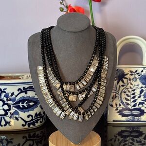 Gorgeous Black & Crystal Necklace